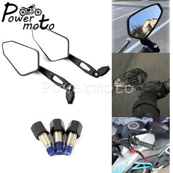 1 Чифт Огледала M10 Адаптер Черен Мотоциклет Огледала за Задно виждане, 8 мм, 10 мм, Универсална За Honda VFR800 2002-2008 Kawasaki Suzuki