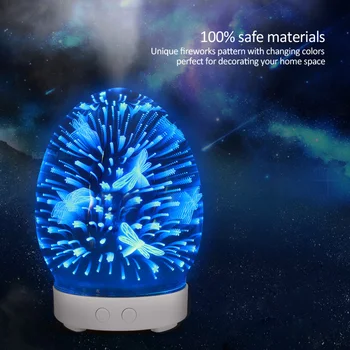 3D ваза за цветя лампа нощна светлина led с 7 цветни крушки дифузор хидратация мъгла творчески обелени въздушен щекер водно конче фойерверки