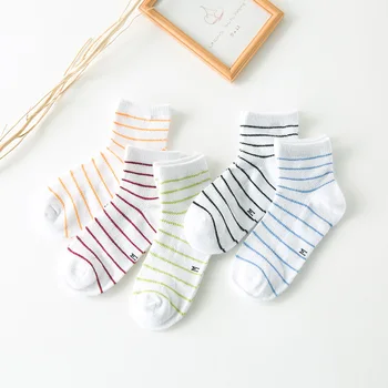 5 двойки/лот, новост 2016 г., пролет-лято дишащи памучни окото детски чорапи от 2 до 10 години, чорапи за малки момчета и момичета