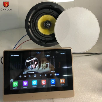 7-инчов Android 8x30 W 2 Зони на Hristo Приложение за дистанционно управление WiFi BT Стенен Усилвател за Smart home Фонова Музикална Система Хотела