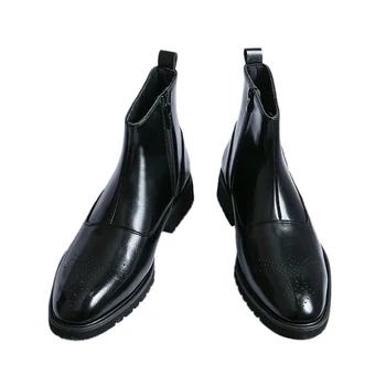 DAFENP/ Модни мъжки Обувки от естествена Кожа от най-Високо качество с висока берцем от волска кожа, Модел обувки, Класически Кожени мъжки 38-47