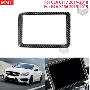 MMII Тези Аксесоари от Въглеродни Влакна, Автомобилна Навигация, Интериор, Рамка Стикер на Капака за Mercedes Benz CLA C117 GLA X156 2014-2019