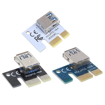 PCI-E Странично Card PCI Express 1X до 16X Удължител 6pin Адаптер GPU Mining USB 3.0 PCIE X1 Графичен Стойка За видео нов прием на