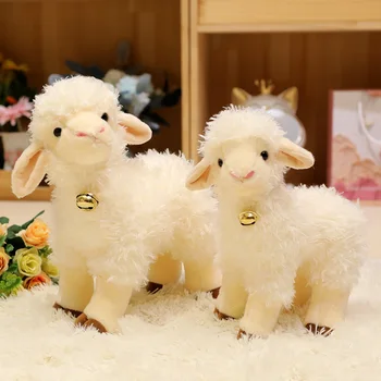 Simulatio Kawaii Сладък Животни Овце Плюшени Играчки Малък Агне Кукла Сладко Камбанка Алпака Играчки С Високо Качество На Играчки За Деца Подаръци За Момичета