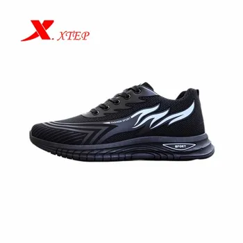 XTEP Маратонки Есен и зима 2023 Нова водоустойчив спортни обувки, Ежедневни обувки Черни улични маратонки