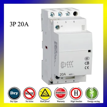 Автоматично контактор за променлив ток на DIN-шина WCT 16A 3P 3NO 220V