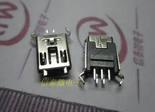 Безплатни Покупки 20PCS Мини USB 5 контакти DIP конектор 180 градуса конектор се използва за ПХБ Извити краче