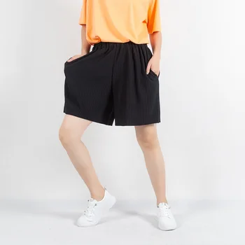 Дамски плисирани панталони Miyake, свободни пятиточечные къси панталони, модерни спортни панталони унисекс с директни штанинами, плисирани панталони