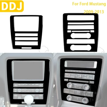 За Ford Mustang 2009-2013 Аксесоари за Автомобили Пластмасов Черен Вътрешен Панел за Управление на Навигация, CD Радио Покритие Стикер за Декорация