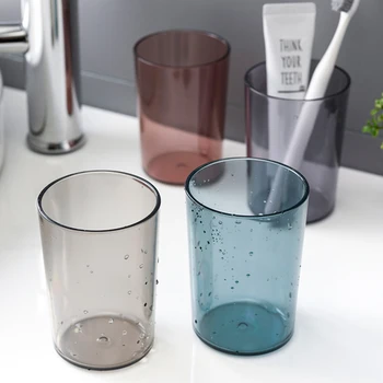 Защита на околната среда Скандинавски цветен чаша вода за уста Прозрачна пара чаша за четка за зъби Домакински чаша за вода, Чаша за вода четка за зъби