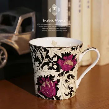 Керамични нова чаша от костен порцелан в скандинавски стил, по-голям капацитет, Английски следобеден чай, литературна личност, креативна домашна чашата за кафе