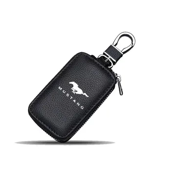 Кожен Калъф за Ключове от Кола с Цип Калъф за Ключове от Колата, за да Mustang GT 350 500 Автомобилни Аксесоари