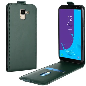 Кожен калъф с панти капак за Samsung Galaxy on6 2018, калъф SM-J600F, 5,6 