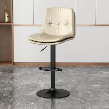 Кожени Луксозни Трапезни Столове Скандинавски Метален Дизайн На Съвременно Въртящо Се Кресло Високи Бар Столове Muebles De La Sala Мебелите За Дневна