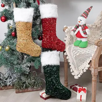 Коледен Чорап Голям Размер Коледен Чанта Бонбони Виси Коледно Дърво, Декорация На Отглеждане