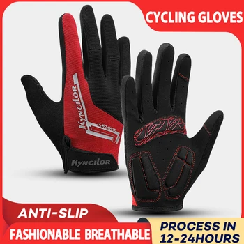 Колоездене, вело ръкавици с дълги пръсти, улични спортни ръкавици със сензорен екран, нескользящие мъжки и женски амортизационен ръкавици за езда, нови продукти
