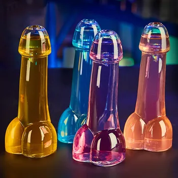 Креативен Дизайн Прозрачен Пенис Чаша Коктейл Вино в Стъклена чаша За Парти Нощен диско-Бар KTV Нощ 150 мл