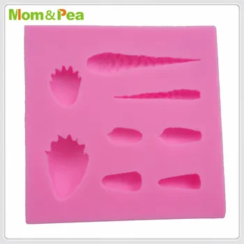 Мама и Грах MPA1619 Сочен Лист Силиконова Форма на Захар Паста 3D Скърпвам Украса на Тортата