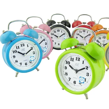 Метална камбанка alarm clock тъпо с светящимся светлина творчески студентски часовници