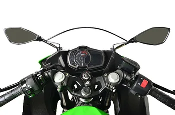 Мотоциклет Промяна Кратък Прът Огледало за Обратно виждане Рефлектор за Kawasaki Ninja 400 Ninja400 Ninja250