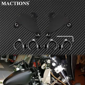 Мотоциклетът Рукавица Обтекател Фарове 39 мм и 49 мм Вилка Скоба Триггерный Заключване Комплект за Закрепване на Черно За Harley Sportster XL 1988-2019 2020