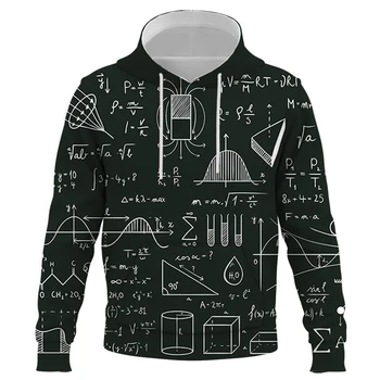 Научна формула химически математика, Мъжки Блузи с 3D Принтом, Пролетно Градинска Дрехи, Пуловер за тийнейджъри, Ежедневни Забавни Модни Върхове