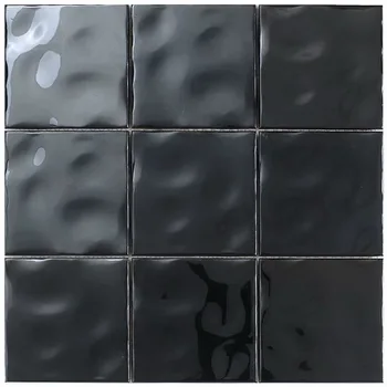 Подобряване на дома мозайка плочки от неръждаема стомана с черно пульсацией най-новия дизайн